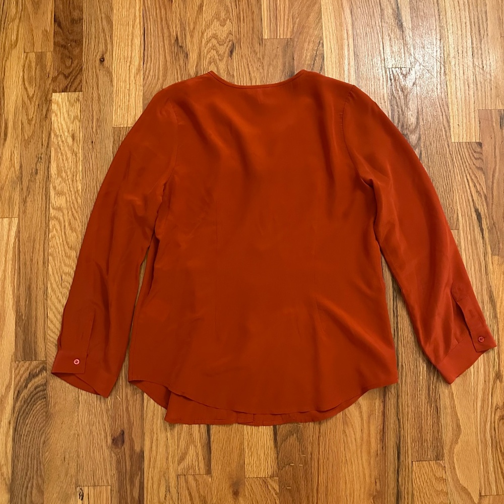 Joie Rust Silk Blouse - XS - Picture 3 of 4